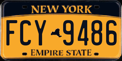 NY license plate FCY9486