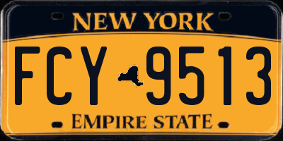 NY license plate FCY9513