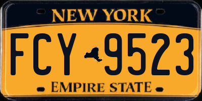 NY license plate FCY9523