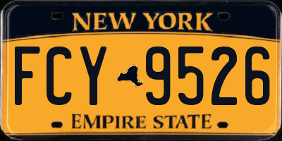 NY license plate FCY9526