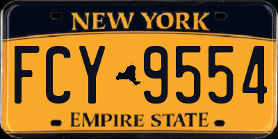 NY license plate FCY9554