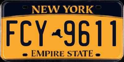 NY license plate FCY9611