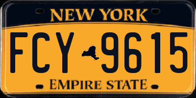 NY license plate FCY9615