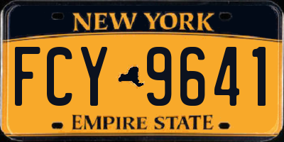 NY license plate FCY9641