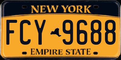 NY license plate FCY9688