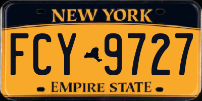 NY license plate FCY9727