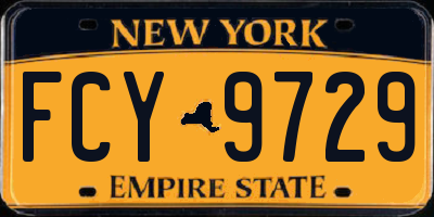 NY license plate FCY9729