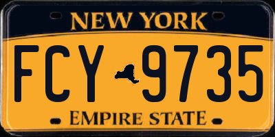 NY license plate FCY9735