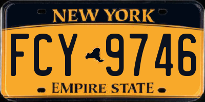 NY license plate FCY9746