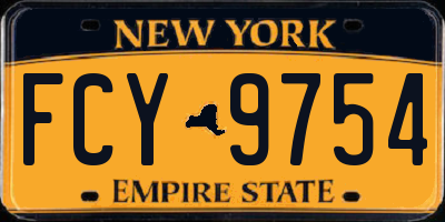 NY license plate FCY9754