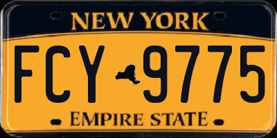 NY license plate FCY9775