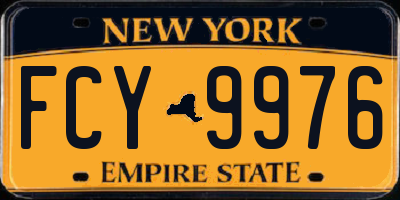 NY license plate FCY9976