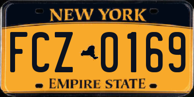 NY license plate FCZ0169