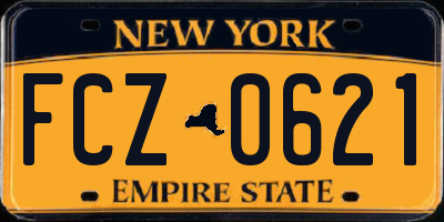 NY license plate FCZ0621