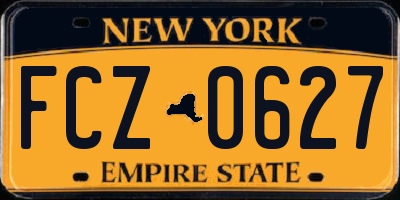 NY license plate FCZ0627