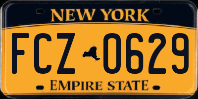 NY license plate FCZ0629