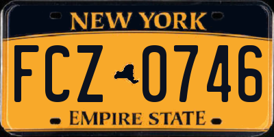 NY license plate FCZ0746
