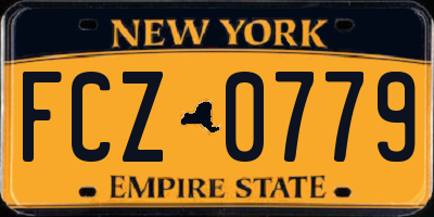 NY license plate FCZ0779