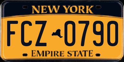 NY license plate FCZ0790