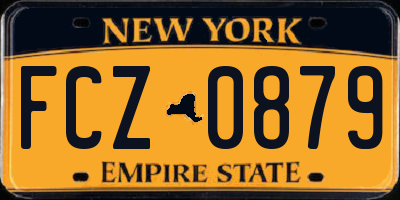 NY license plate FCZ0879