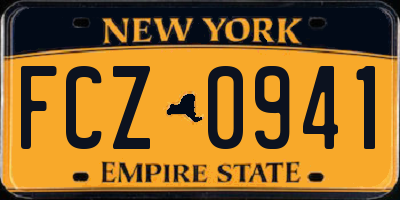 NY license plate FCZ0941