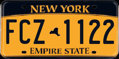 NY license plate FCZ1122