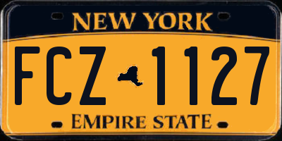 NY license plate FCZ1127