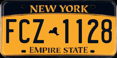 NY license plate FCZ1128