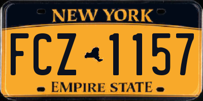 NY license plate FCZ1157