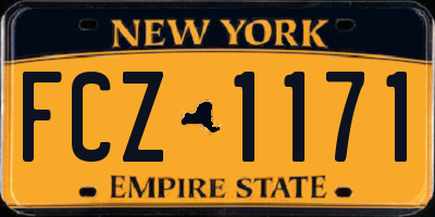 NY license plate FCZ1171