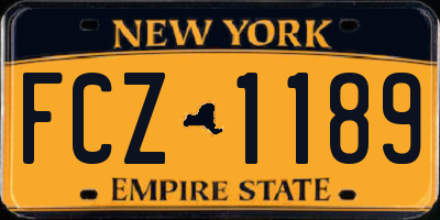 NY license plate FCZ1189