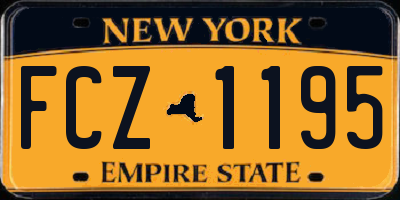 NY license plate FCZ1195
