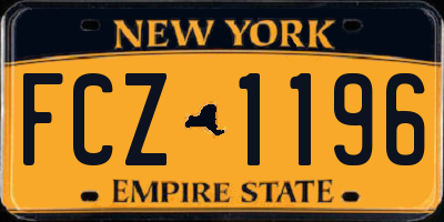 NY license plate FCZ1196
