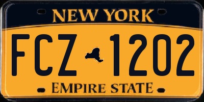 NY license plate FCZ1202
