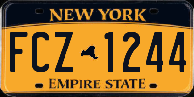 NY license plate FCZ1244