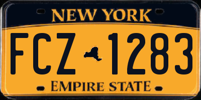 NY license plate FCZ1283