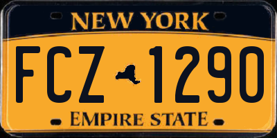 NY license plate FCZ1290