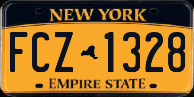 NY license plate FCZ1328