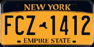 NY license plate FCZ1412