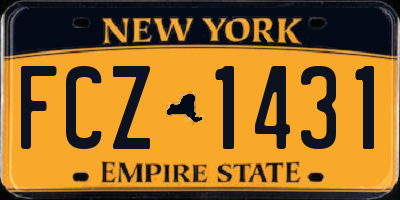 NY license plate FCZ1431