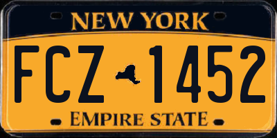 NY license plate FCZ1452
