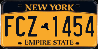 NY license plate FCZ1454