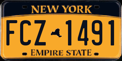 NY license plate FCZ1491