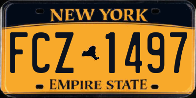 NY license plate FCZ1497