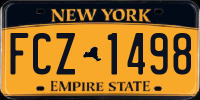 NY license plate FCZ1498