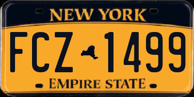 NY license plate FCZ1499