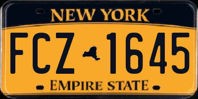 NY license plate FCZ1645