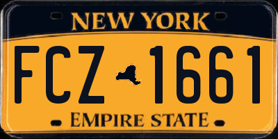 NY license plate FCZ1661