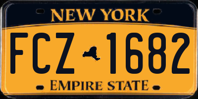 NY license plate FCZ1682