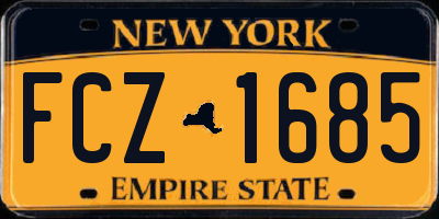 NY license plate FCZ1685